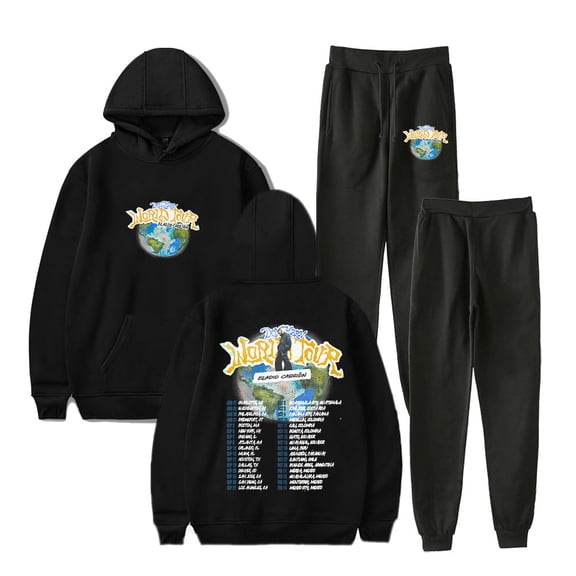 Eladio Carrion Don Kbrn Tour Merch Hoodies Jogger Pants Set Unisex HipHop Streetwear Sweatshirts
