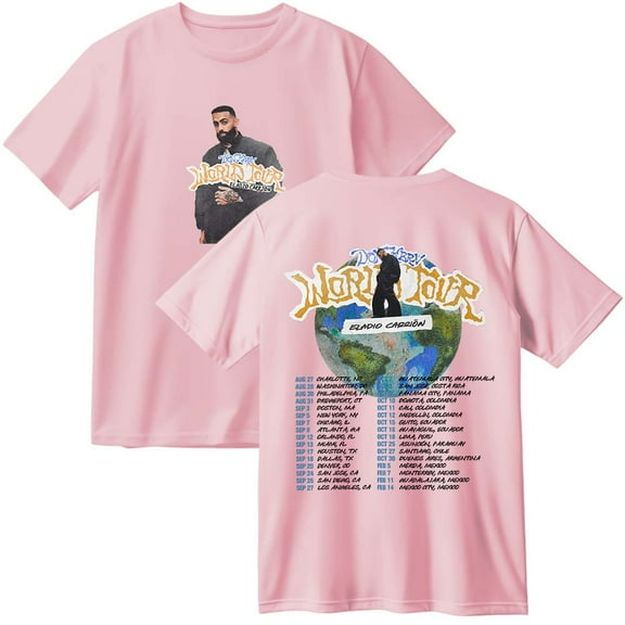 Eladio Carrion Don Kbrn World Tour 2025 Cotton T-Shirt Women Men Casual Crewneck Short Sleeve Tee