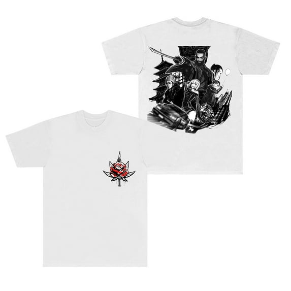 Eladio Carrion Rose Album T-Shirts 2025 Tour Merch Cosplay Unisex HipHop Streetwear Short Sleeve Tee