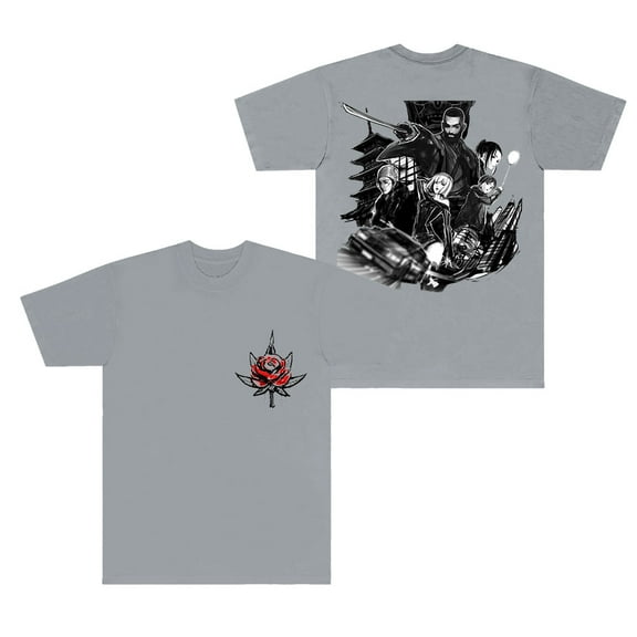 Eladio Carrion Rose Album T-Shirts 2025 Tour Merch Cosplay Unisex HipHop Streetwear Short Sleeve Tee