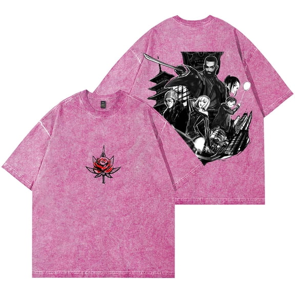 Eladio Carrion Rose Album Wash T-Shirts Streetwear Top Cosplay Unisex Cotton Short Sleeve Tee