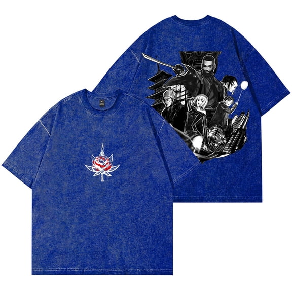 Eladio Carrion Rose Album Wash T-Shirts Streetwear Top Cosplay Unisex Cotton Short Sleeve Tee