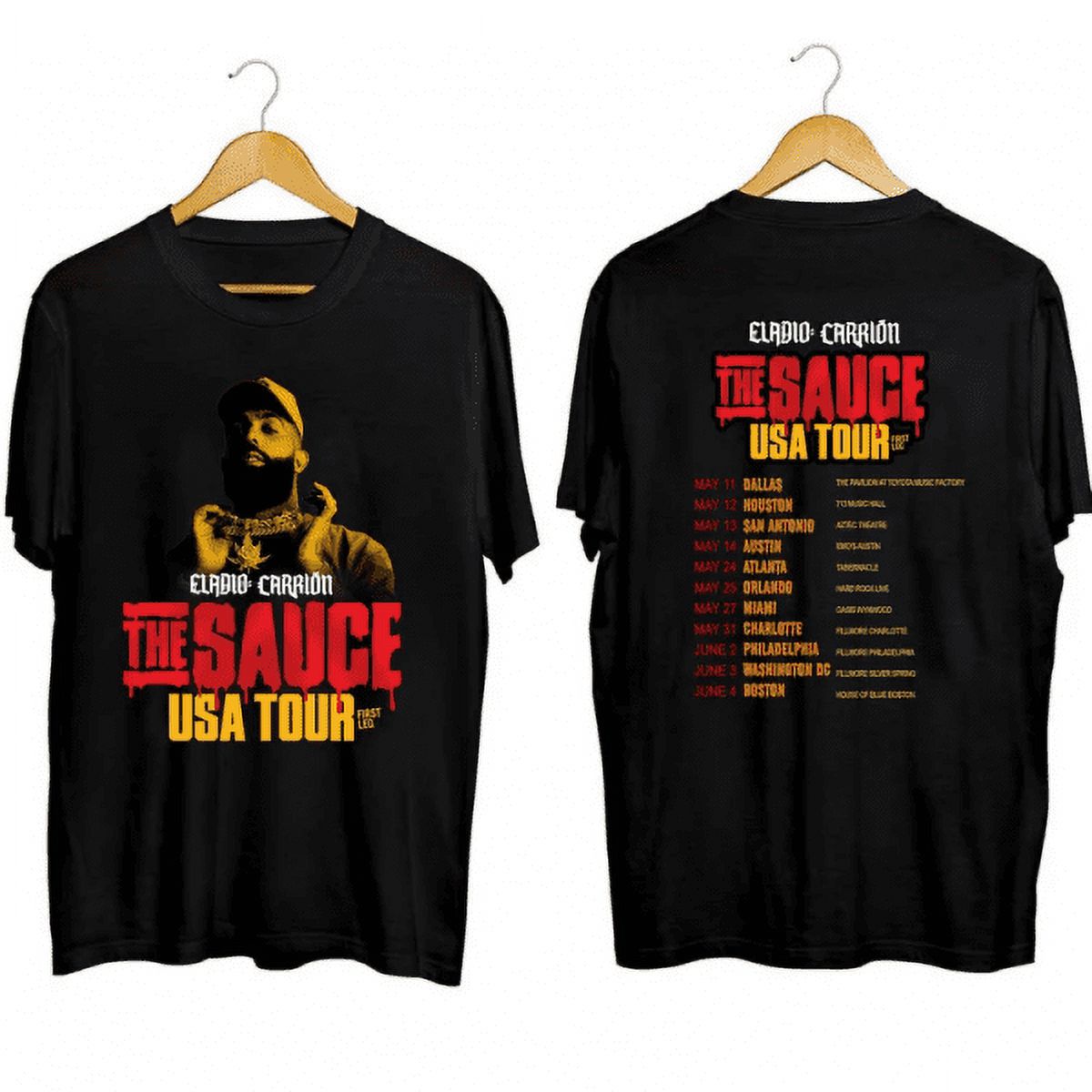Eladio Carrion US Tour Concert 2023 Rapper Short-Sleeve T-Shirt ...