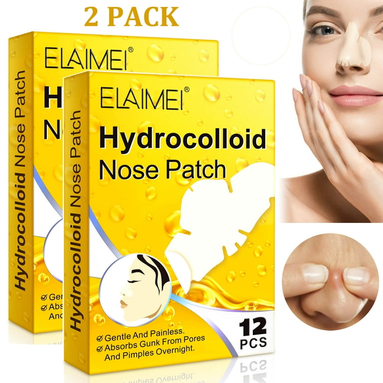 Elaimei (2 Pack) Hydrocolloid Nose Patch Painless Healing