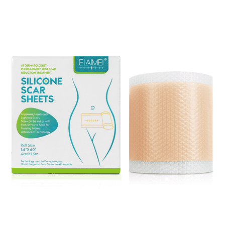 Elaimei 60 Inch Silicone Scar Roll, Silicone Scar Removal Tape