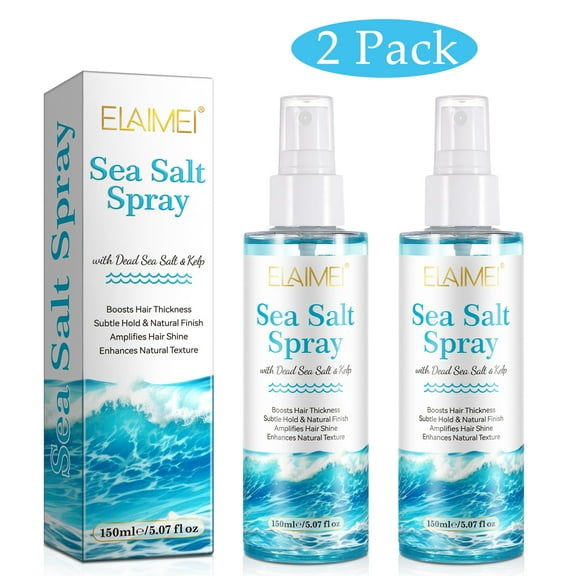 Elaimei Sea Salt Spray,Light Hold & Natural Finish,Volume up Your Style Hair Spray,Texturizing and Volumizing Spray for Men and Women,2 Pcs