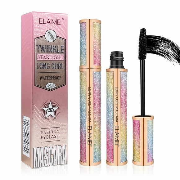 Elaimei Twinkle Starlight Mascara Makeup, Waterproof Mascara Boosts Lash Volume, Length & Definition, No Flaking, No Smudging, No Clumping, Black, 0.35 fl.oz