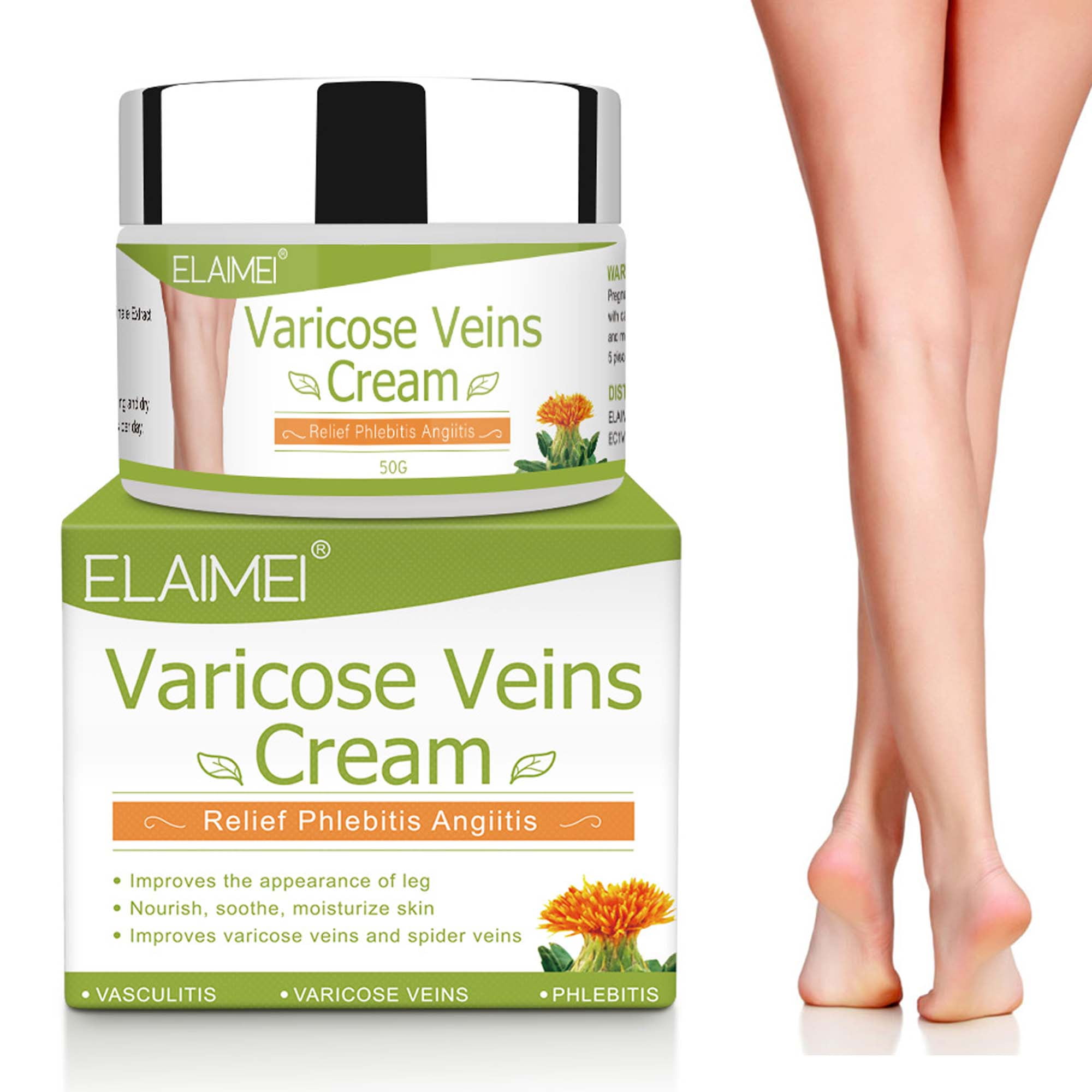 Elaimei Varicose Vein Cream for Legs, Nourish, Soothe and Moisturize Skin
