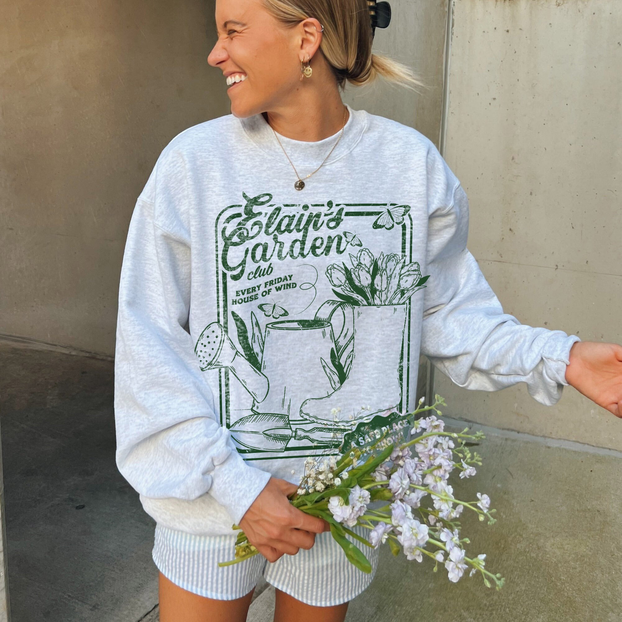 Elain Archeron Garden Sweatshirt ACOTAR Shirt Archeron Sisters, Velaris Night Court SJM