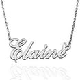 thumbnail image 1 of Elaine Custom Name Necklace Customized Personalized Plated Name Necklace for Mother Daughter Friendship Women Valentine's Day Christmas Birthday New Year Silver, 1 of 7