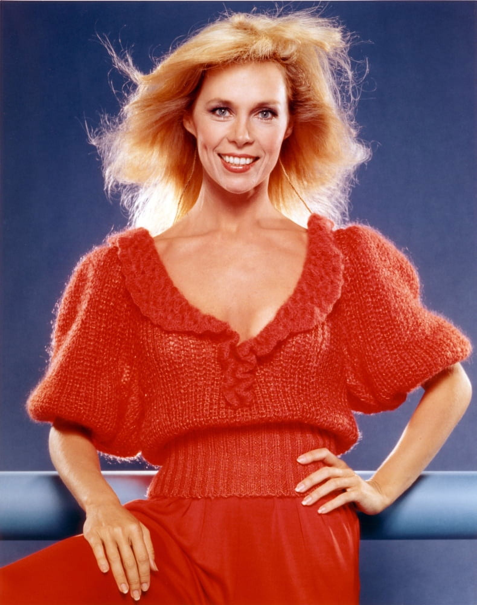 Elaine Joyce posed in Red Dress Photo Print (24 x 30) - Walmart.com