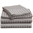 thumbnail image 1 of Elaine Karen 1800 Series - Soft Brushed Microfiber - Striped TWIN Bed Sheet Set, Grey, 1 of 6