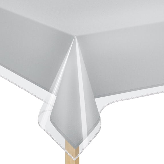 Elaine Karen Clear Plastic Table Cloth Protector Vinyl Dining Table Cover, Oblong 60”x120"