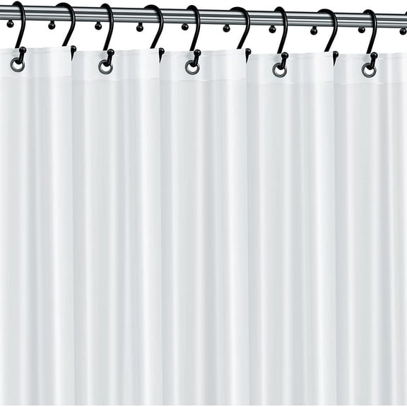 Elaine Karen Vinyl Shower Curtain Liner Premium PVC-Free Shower Liner, 72"W x 72"H (Clear)