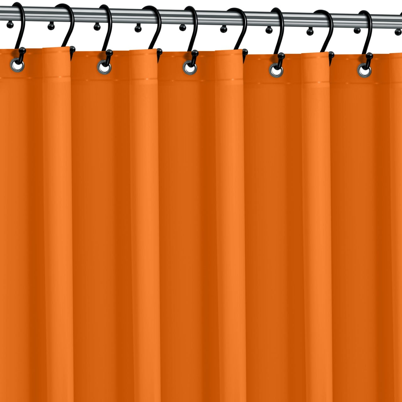 Orange 72" x 72" Vinyl Shower Curtain Liner with Rustproof Grommets