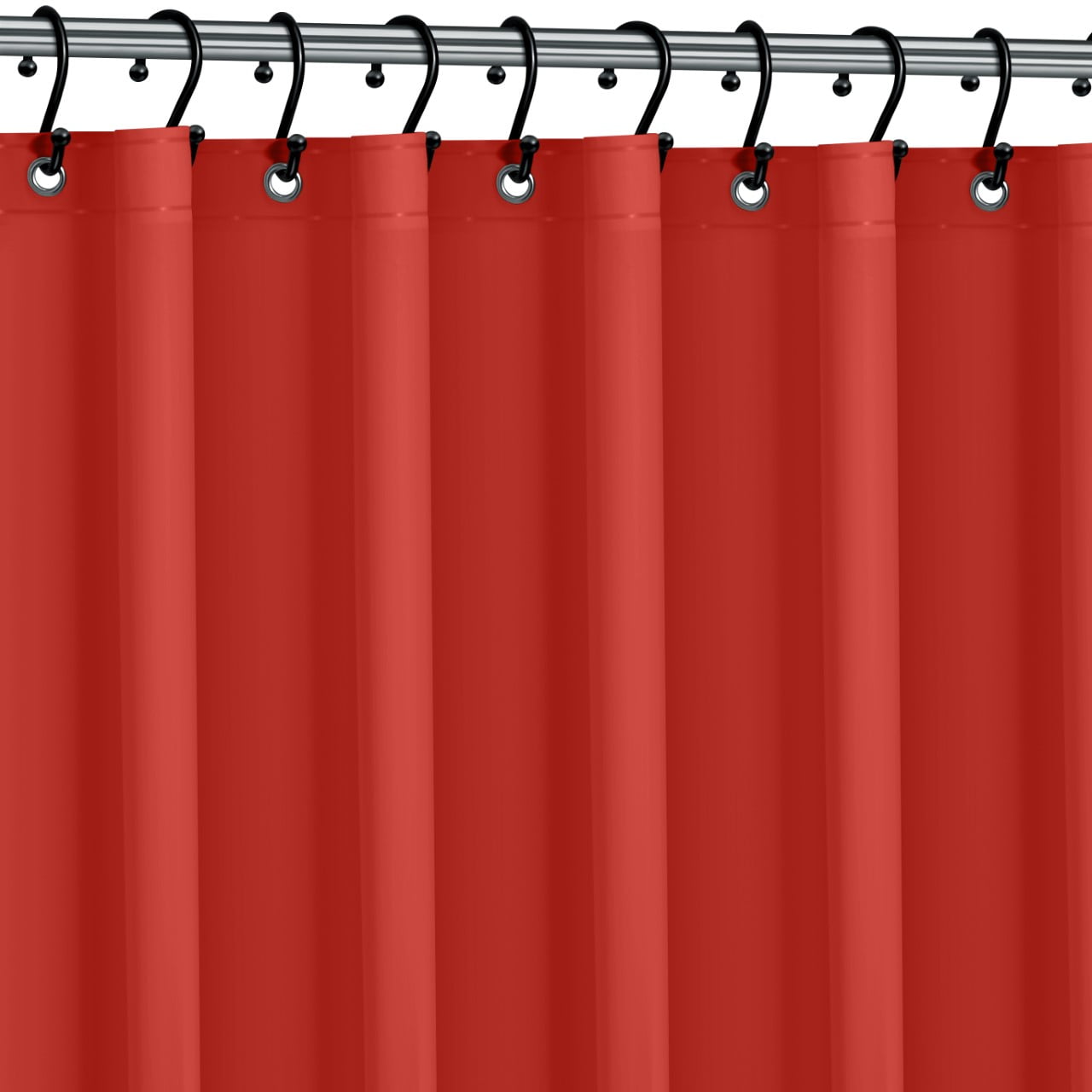Elaine Karen Vinyl Shower Curtain Liner Premium PVCFree Shower Liner, 72"W x 72"H (Red