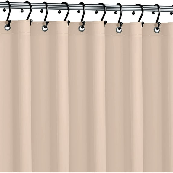 Elaine Karen Vinyl Shower Curtain Liner Premium PVC-Free Shower Liner, 72"W x 72"H (Sand)
