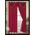 thumbnail image 1 of Elaine Waterfall Faux Silk Valance Elaine with 2 Grommets in Burgundy, 1 of 1