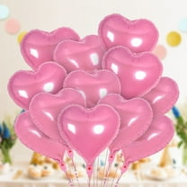 Elainilye 10 Pcs Heart Foil Balloons for Valentine Birthday Wedding Engagement Baby Shower Party Decorations Celebration Decor