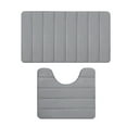 thumbnail image 1 of Elainilye 2-Piece Foam Bath Mat Set, Bathroom Rugs and Toilet Mats, Soft Comfortable Water Absorption, Non-Slip, Machine Washable, for Bathroom Decor and Practical Use, 1 of 8