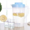 thumbnail image 1 of Elainilye 2 Quart Pitcher with Lid, Water Pitcher, BPA-Free Clear Plastic Pitcher, Water Jug for Tea, Juice, Hot/Cold Water, Pitcher with Spout Handle, Z-4-Blue, 1 of 7