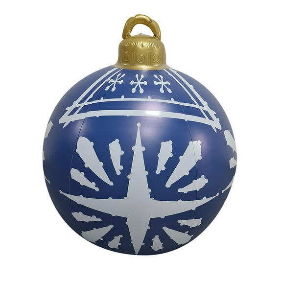 Elainilye 2022 23.6" Outdoor Christmas Inflatable Decorative Ball Blow Up Christmas Ball Ornaments for Outdoor Garden Yard Xmas Holiday Decor