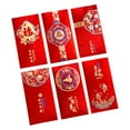 thumbnail image 1 of Elainilye 2025 Lunar New Year Envelopes, 6-Pack Snake Pattern Red Packets, Spring Festival Money Gifts for Wedding Birthday, 1 of 7