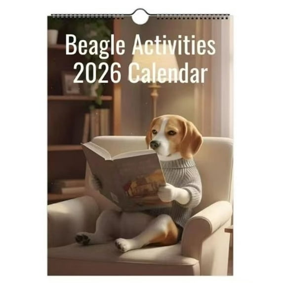 Elainilye 2026 Dog Calendar, Golden Retriever Themed Wall Calendar with Monthly Photos, Large Grid for Scheduling, Gift for Dog Lovers and Pet Owners