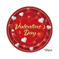thumbnail image 1 of Elainilye 20pcs Valentine's Day Paper Plates, 9 Inch Heart Print Disposable Plates for Party, Dinner, Romantic Tableware Decorations, 1 of 6