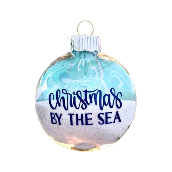 Elainilye 2D Beach Christmas Ornament for Tree Decor Holiday Decoration Coastal Theme Festive Ornaments for Home Party