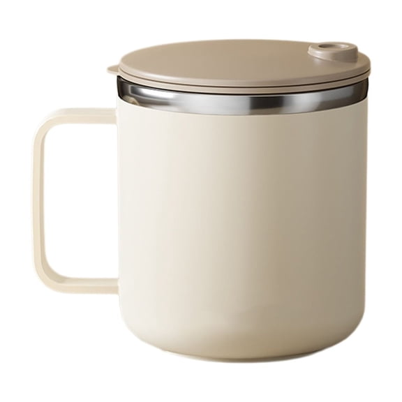 Elainilye 304 Stainless Steel Thermal Insulated Mug, Double Walled Hot Cold Drink Container, Ergonomic Handle Coffee Tea Commuter Cup