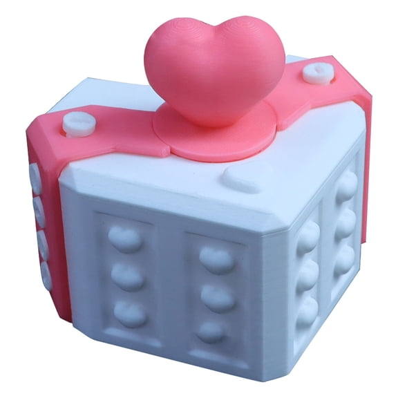 Elainilye 3D Printed Gift Box for Valentines Day, Holiday Ornament Keepsake Box, Small Decorative Box for Jewelry, Gift Wrapping, Home Decor