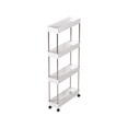 thumbnail image 1 of Elainilye 4 Tier Slim Storage Cart,Rolling Storage Cart,Narrow Shelf,Bathroom Rack,Mobile Shelving Unit Organizer for Kitchen, Bathroom, Laundry Room,White, 1 of 6