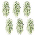 thumbnail image 1 of Elainilye 6Pcs Artificial Vines, Morning Glory Hanging Plants, Plastic Climbing Vines with Hooks, for Patio Decor, Wedding Arch Greenery, Balcony Gardens, Indoor Vertical, Porch Decor, 1 of 5