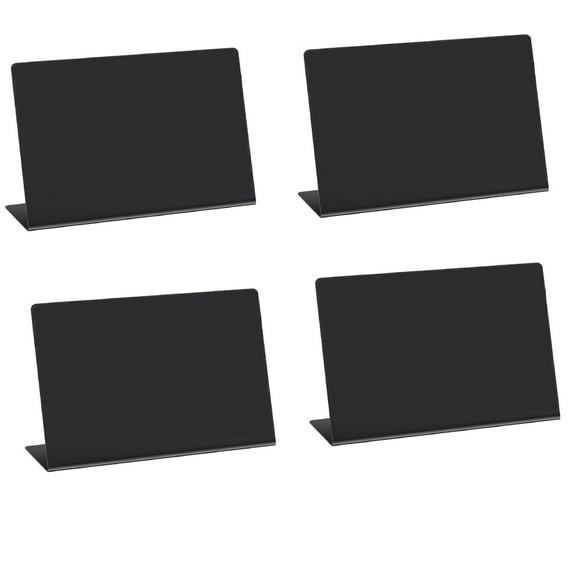 Elainilye Acrylic Desktop Label Holder, L-Shaped Price Display Board, Erasable Menu Sign for Retail
