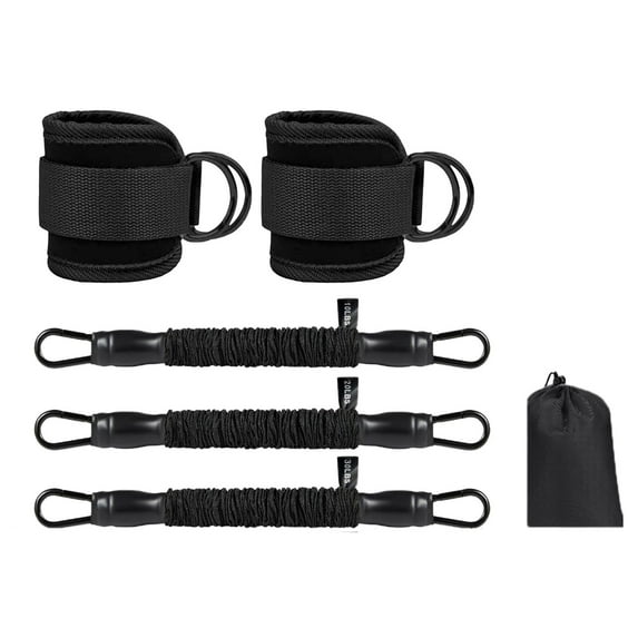 Elainilye Adjustable Tension Leg Resistance Bands, Glute Workout Ankle Straps Exercise Equipment, For Home Gym Strength Training booty Toning Fitness Routines