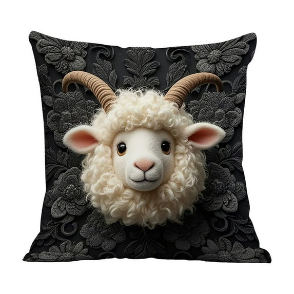 Elainilye Animal Print Pillow 18x18 Inches Cute 3D Design for Sofa Bedroom and Living Room Decoration as Home Accent