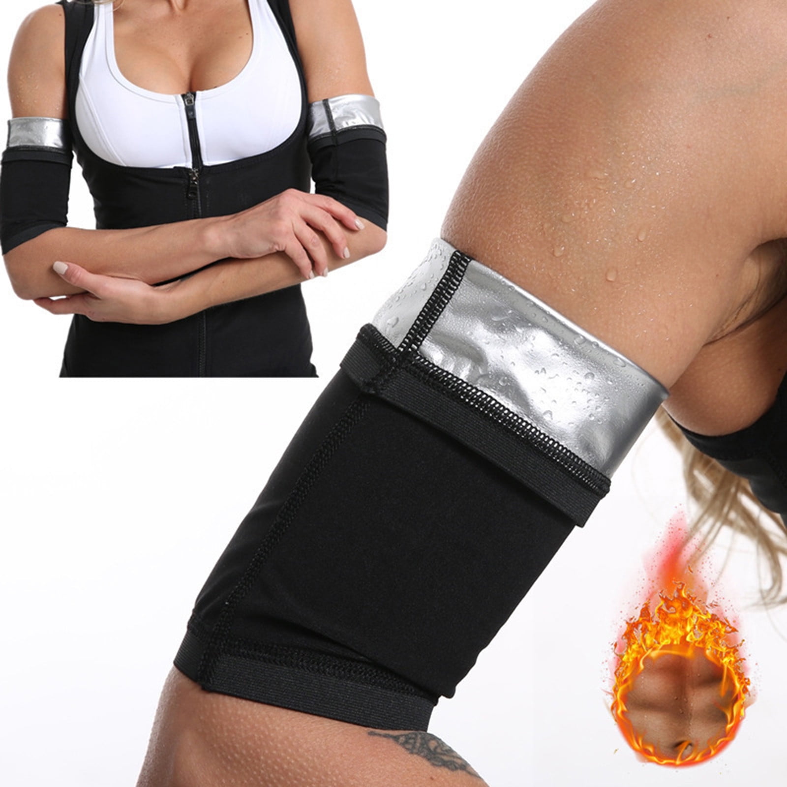 Elainilye Arm Trimmers for Flabby Arms, Compression Arm Sweat Sleeves ...
