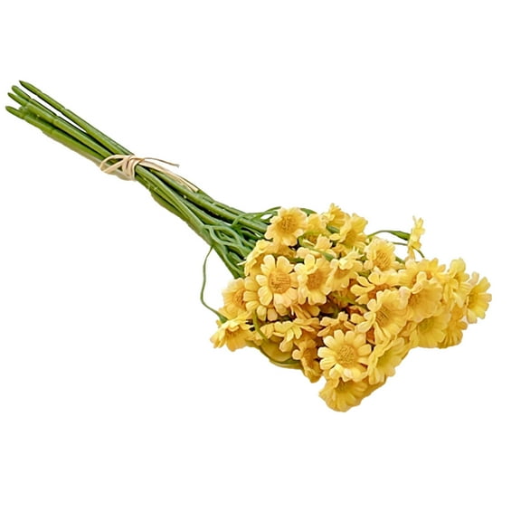 Elainilye Artificial Chamomile Bouquet, 6-Branch Silk Flowers, High-Quality Home Table Decor