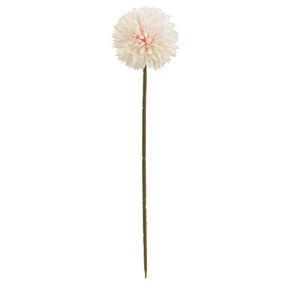 Elainilye Artificial Chrysanthemum, Single Silk Flowers, Floral Ball Sprig, Faux Greenery Arrangement, Tabletop Centerpiece Vase Decor, Lifelike Home Wedding Bouquet, Beige