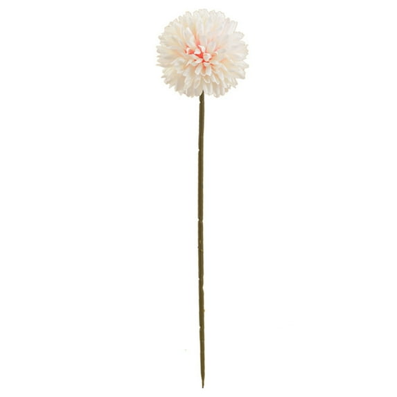 Elainilye Artificial Chrysanthemum, Single Silk Flowers, Floral Ball Sprig, Faux Greenery Arrangement, Tabletop Centerpiece Vase Decor, Lifelike Home Wedding Bouquet, Beige