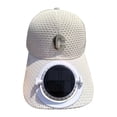 thumbnail image 1 of Elainilye Baseball Cap with Solar Fan, Summer UV Protection Wide Brim Sun Hat Mesh Beach Hats, Solar Powered Rechargeable Fan Hat for Outdoor Sports, Fishing, Hiking, 1 of 5
