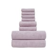thumbnail image 1 of Elainilye Bath Towel Set of 8, Ultra Soft & Absorbent - Includes 4 Square Towels, 2 Bath Towels & 2 Hand Towels for Bathroom Spa Hotel Home Use, Purple, 1 of 6