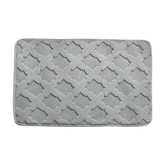 Elainilye Bathroom Floor Mat, 16x29 Inch Non Slip Absorbent Plush Runner Rug for Toilet Kitchen Door Entrance Hallway Laundry Room Entryway Home Decor, Dark Gray