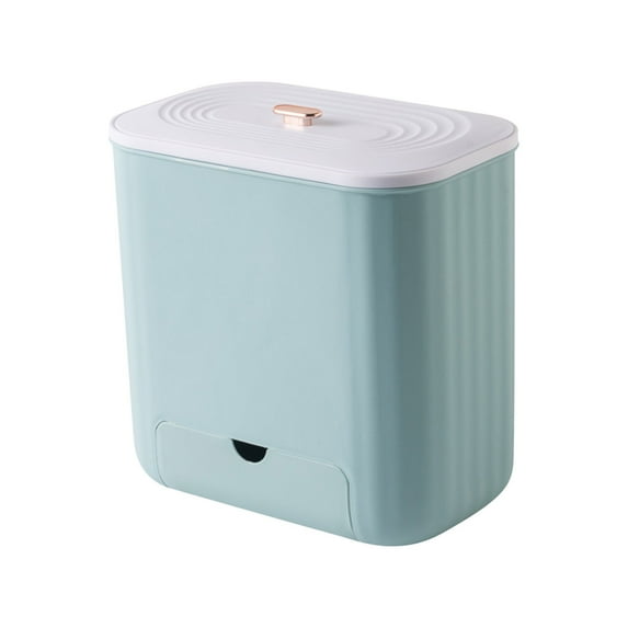 Elainilye Bathroom Trash Can with Lid, 2 Gallon Trash Can Kitchen Wastebasket Garbage Can, Smart Trash Can, Slim Waste Bins for Bathroom, Living Room, Office, Green