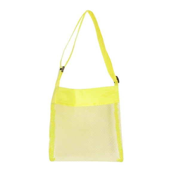 Elainilye Beach Bag For Kids, Beach Mesh Bags, Girls Beach Bag, With Adjustable Carrying Straps, Summer Fun Outside,BYellow