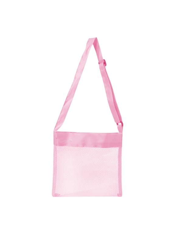 Beach Bag For Kids, Beach Mesh Bags, Girls Beach Bag, With Adjustable Carrying Straps, Summer Fun Outside,Pink