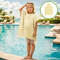 thumbnail image 1 of Elainilye Beach Towel Cape, 40x24 Inch Hooded Ultra Absorbent, Quick Dry Sun Protective Cover Surfing Pool Ocean Water ActivitiesGuard Gear, Yellow, 1 of 6