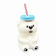 thumbnail image 1 of Elainilye Bear Straw Cup 20oz Glass with Straw for Cute Mugs Coffee Beer Drinks Home Office Use Dishwasher Safe Reusable Drinking Glassware, 1 of 2