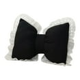 thumbnail image 1 of Elainilye Bow Shaped Pillow, Black Decorative Cushion 13x16 Inches, Cotton Bow Lumbar Pillow for Sofa, Bed, Car, 1 of 6